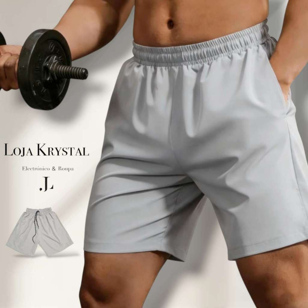 Shorts Elastano com 2  Bolsos Masculino Mauricinho Verão Surf Praia Piscina Secagem Rápida Academia Treino
