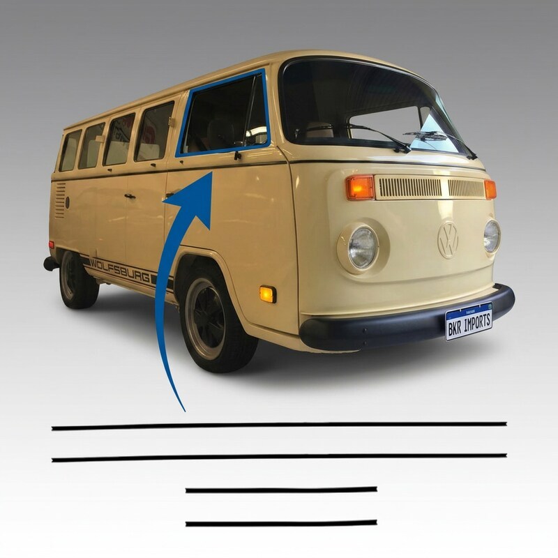 Kit Borracha Vidro Canaleta Porta Fusca E Kombi 78 Em Diante · foto 2