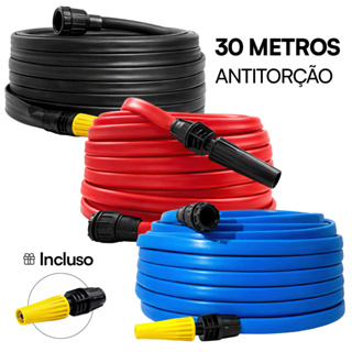 Mangueira 30 Metros Antitorção Resistente e Reforçada Azul para Jardim em Oferta na Shopee