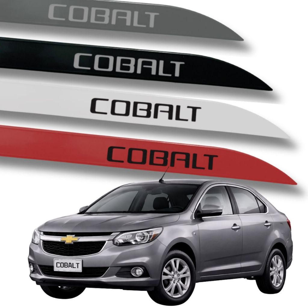 Jogo Friso Slim Lateral Chevrolet Cobalt Original com Grafia