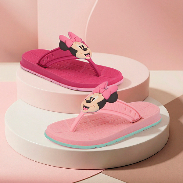 Chinelo Infantil feminino menina minnie 3D antiderrapante macio confortável lançamento