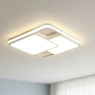 Luminária de sobrepor LED Lustre de teto Quadrado moderno plaflon 3 temperaturas BIVOLT em Oferta na Shopee