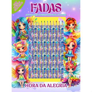 Fadas Hora da Alegria - Livro para Colorir em Oferta na Shopee