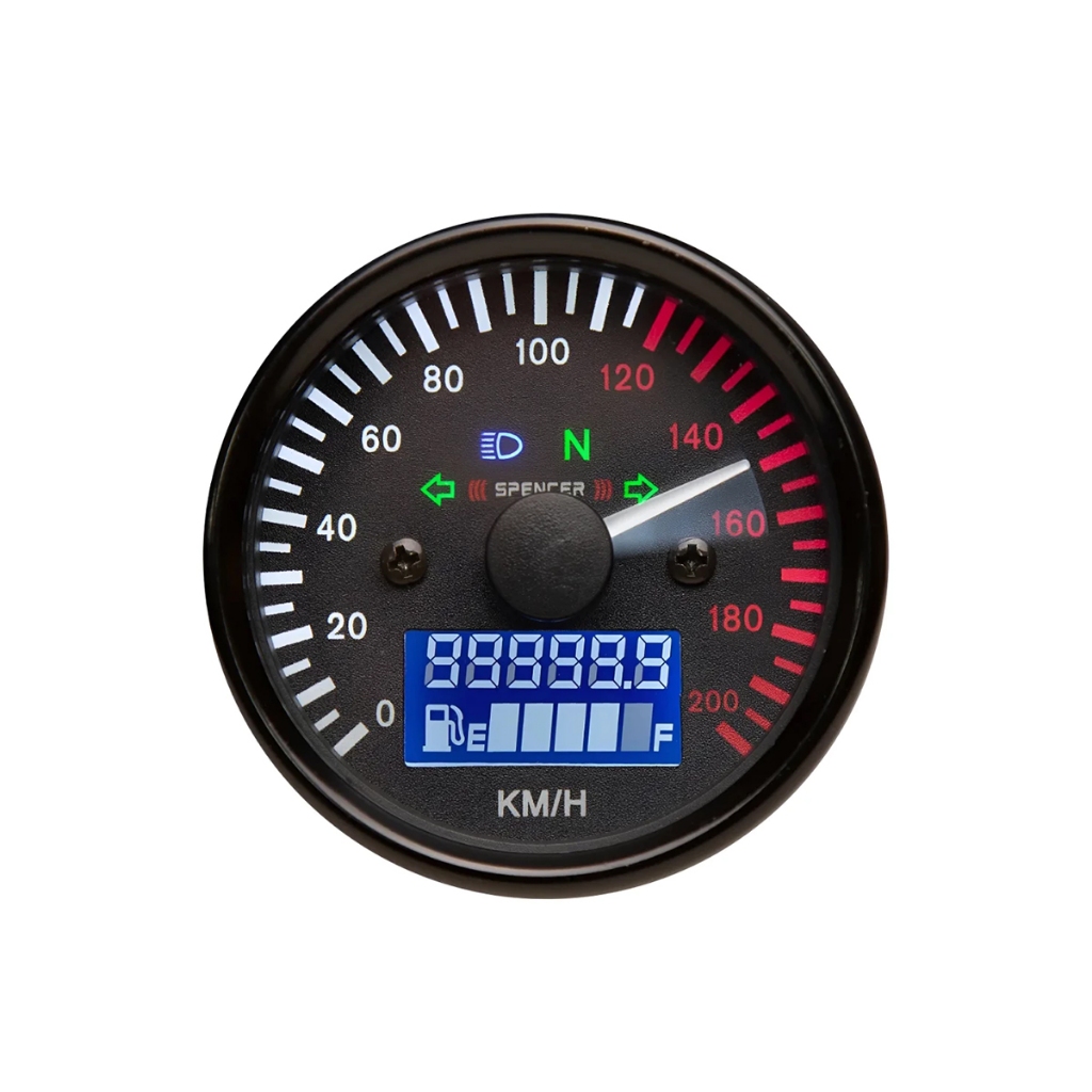 Painel Digital Spencer Protus Moto Cafe Race Custom