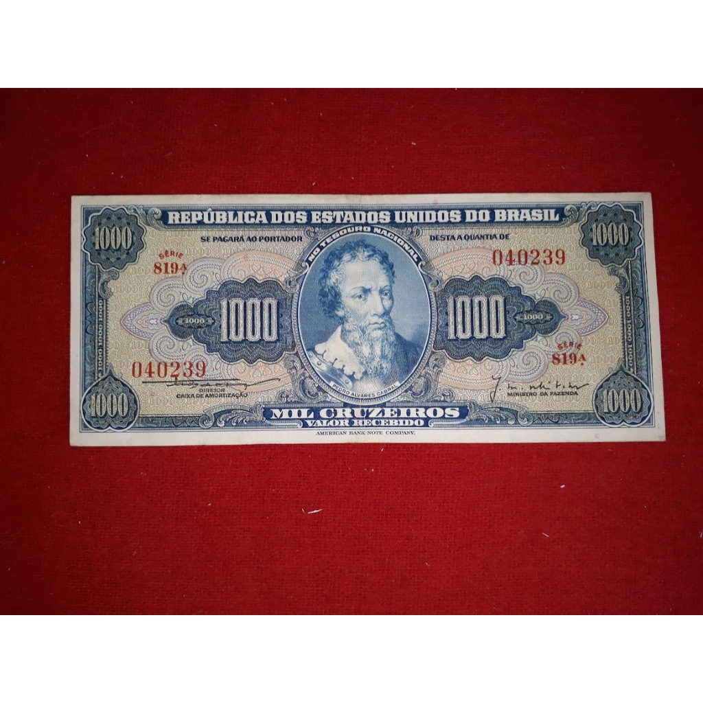Cedula C 051 1000 Cruzeiros 1955 - SOBERBA