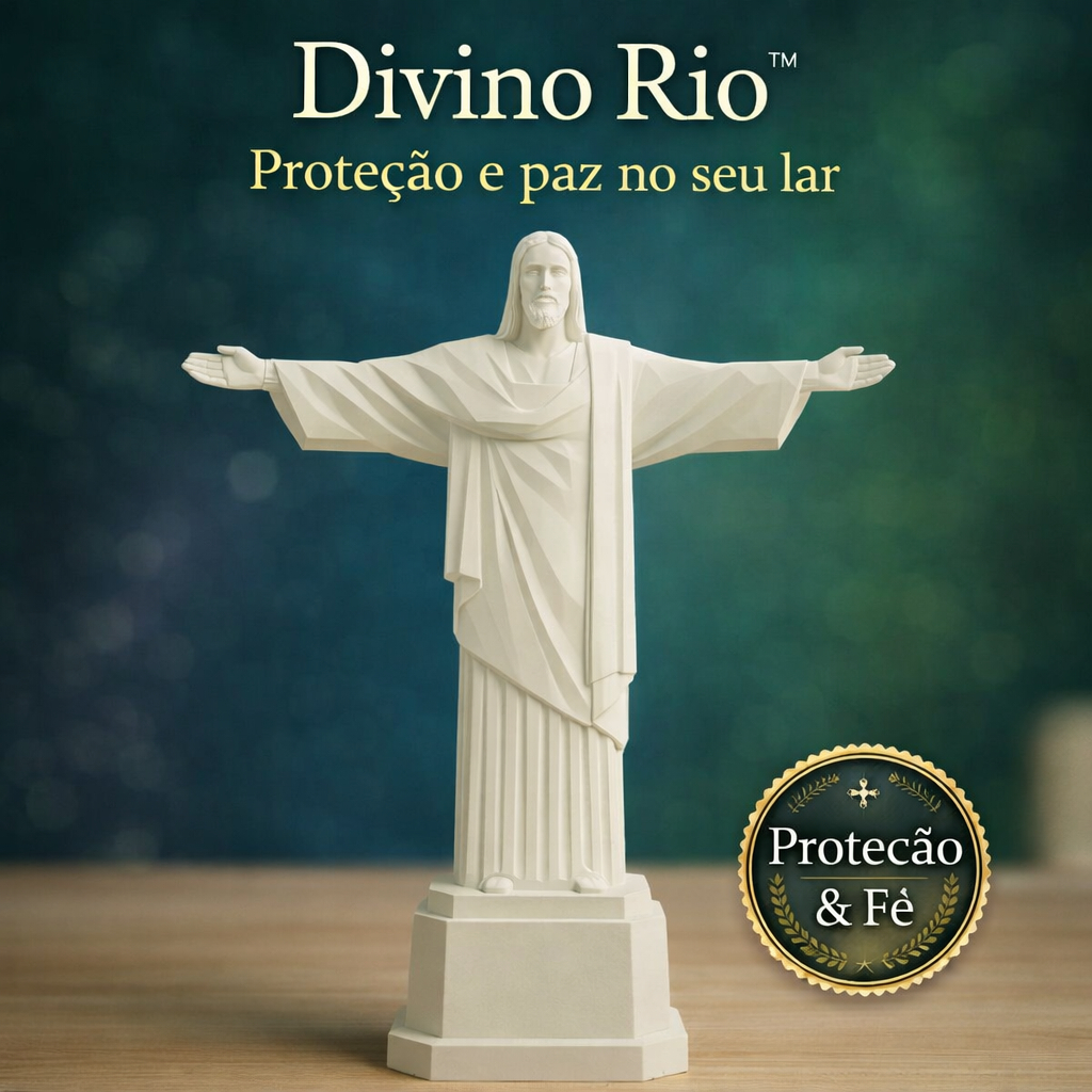 Divino Rio™ Decoração para Casa Rio de Janeiro - Cristo Redentor Lembrança Rio de Janeiro - Low Poly