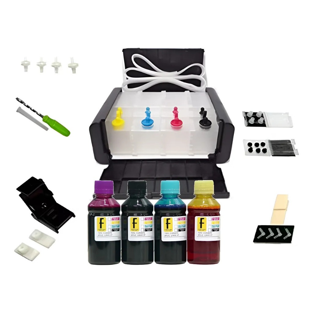 Bulk Ink Impressora Canon Mg 3610 Mg 2910 + 400ml Tintas + Snap Fill