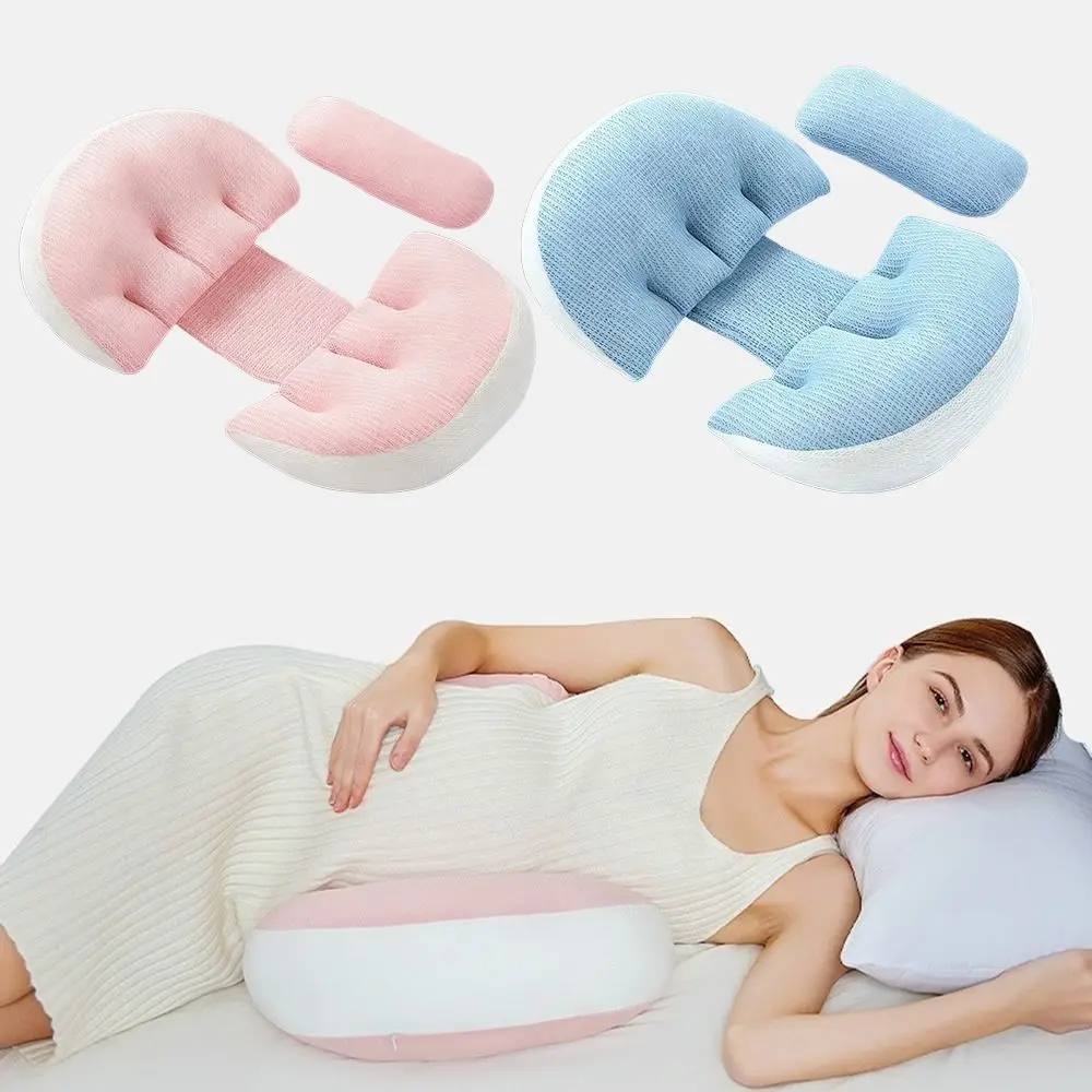 Almofadas de gravidez multifuncionais em forma de U Almofadas de proteção da cintura ajustáveis