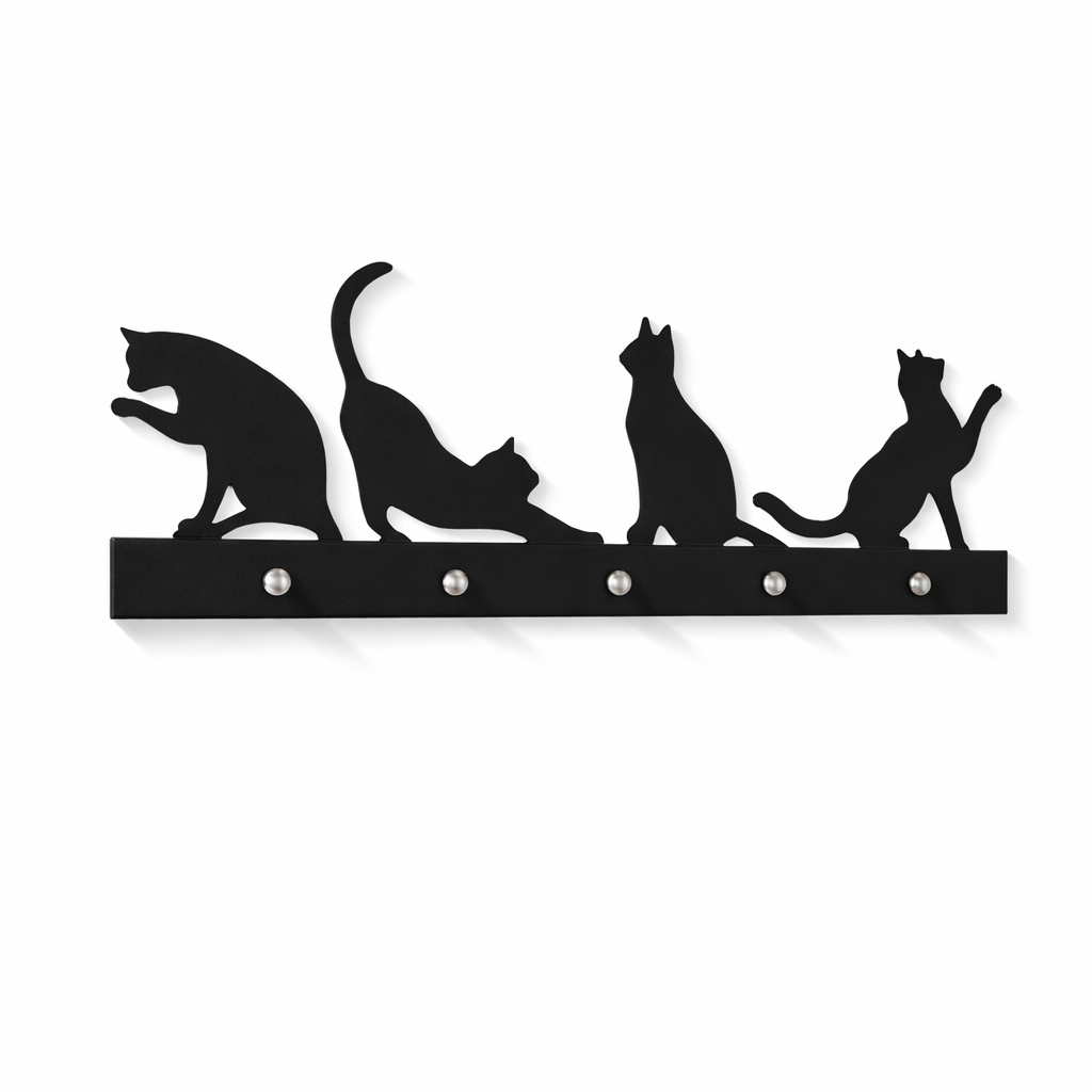 Porta Chaves Decorativo Autocolante 3mm Praticidade e Estilo para Sua Casa Gatos