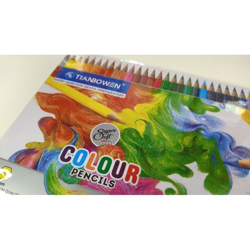 Lápis Madeira Tianbowen Estojo De Metal Aquareláveis 36 Cor