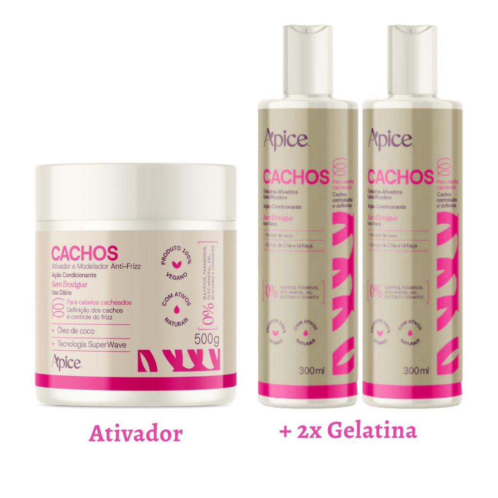 Kit Cachos Finalizadores Apse 1 Ativador e 2 Gelatina