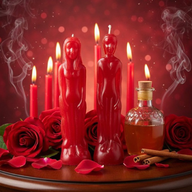 COMBO Bonecos de Vela Ritual – Kit com 2 Unidades – [VERMELHO] (Casal à Escolha)