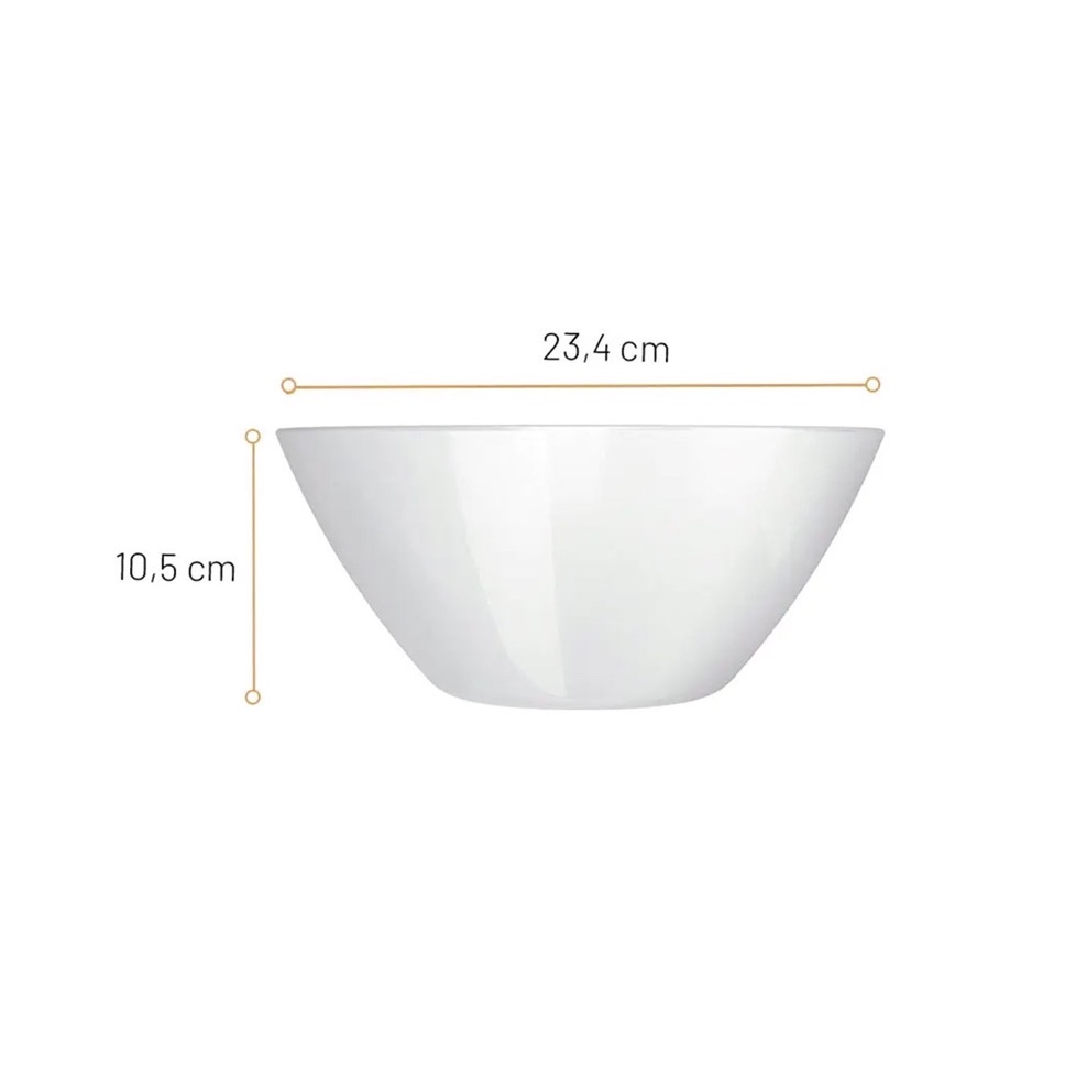 Saladeira Nadir Opaline Blanc 2,3L Vidro