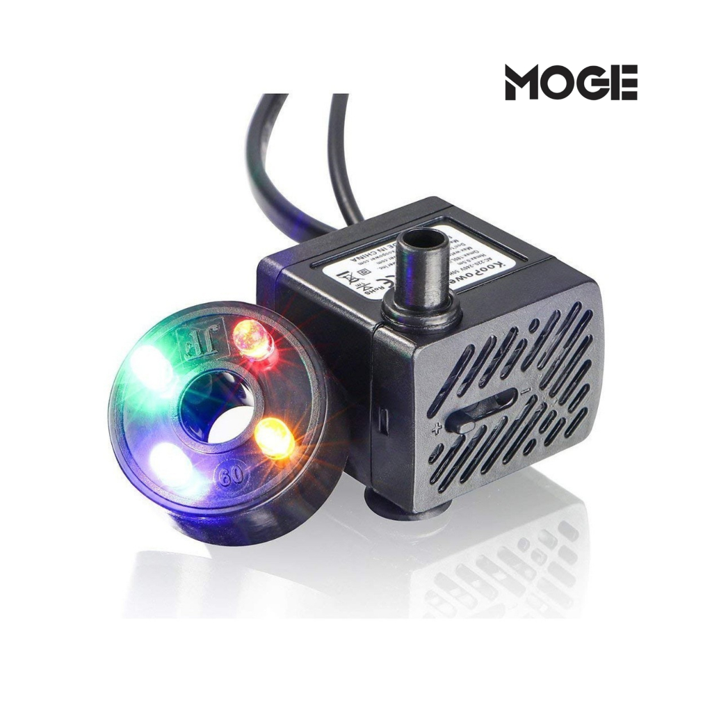 Bomba Submersa Bivolt 4W | LED | Vazão 180L/H | Aquário e Fontes | BOM-8702