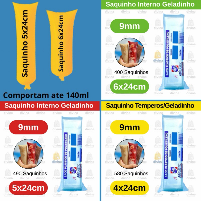 Saco Transparente Grosso 9mm Sacole Geladao Pode Seladora Escolha o Tamanho e Qtde