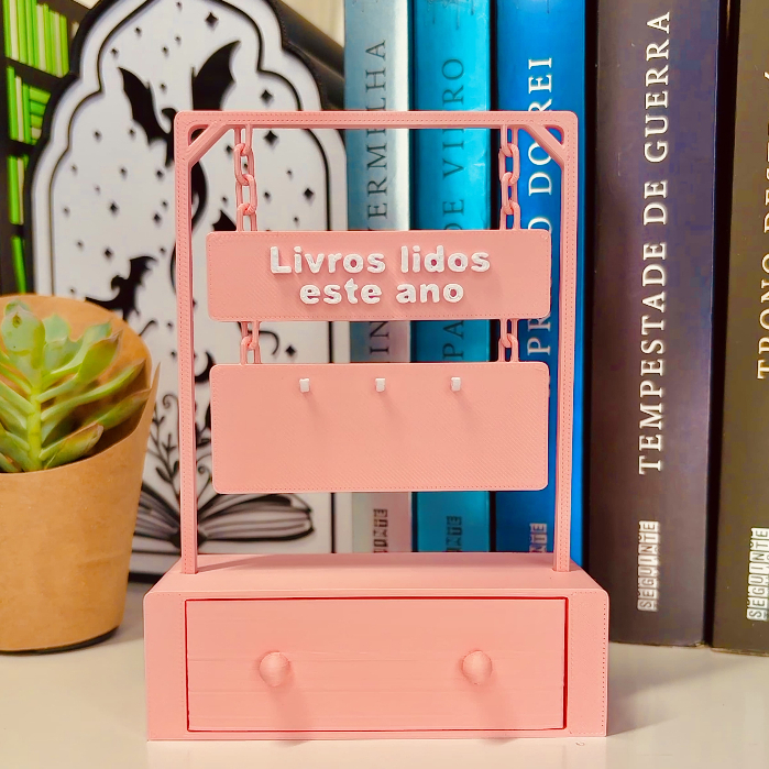 Contador de Livros Marcador Leitor Decoração Estante Literatura - Estético fofo