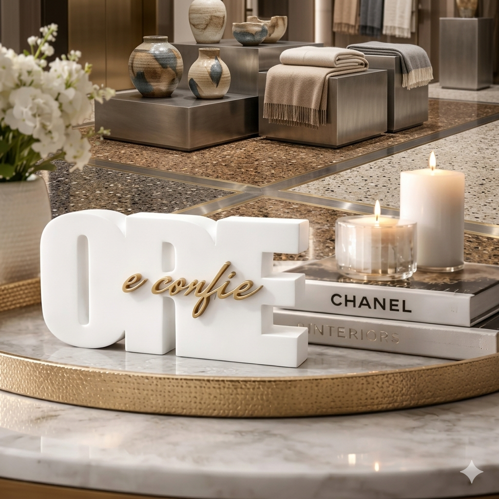Placa Frase Decorativa Ore e Confie  Religioso Moderno para Mesa Quarto Escritório Presente Criativo
