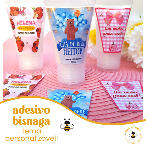 💖 Adesivo Personalizado para Bisnaga 30g – Com Sua Arte | Papel Fotográfico 180g