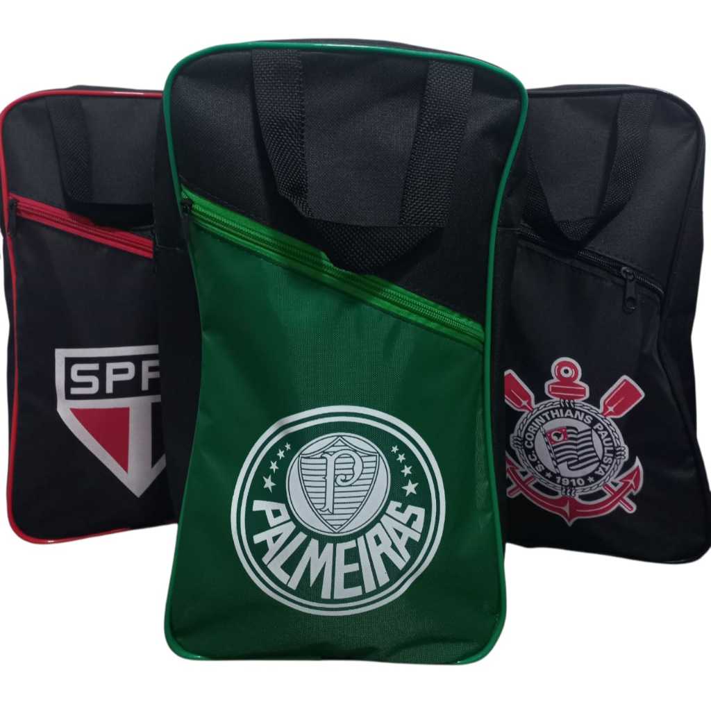 Porta Chuteira Slin Unissex Personalizados Times de Futebol Com Alças De Costas e Alças De Mãos