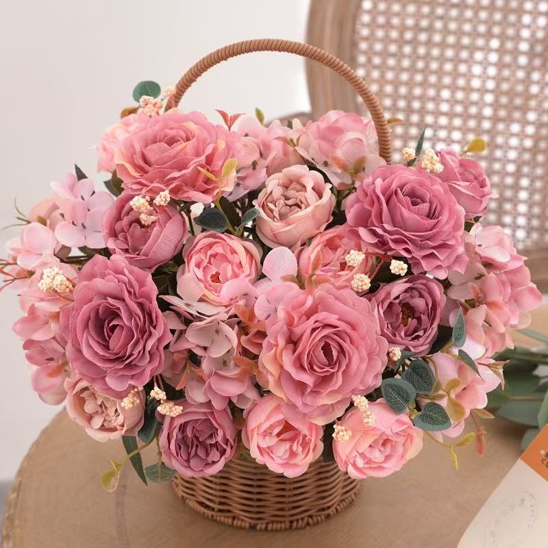 Peônia Seda Flores Artificiais Falso Buquê De Casamento Decoração Do Partido Flores Do Dia Dos Namorados--6051 em Oferta na Shopee