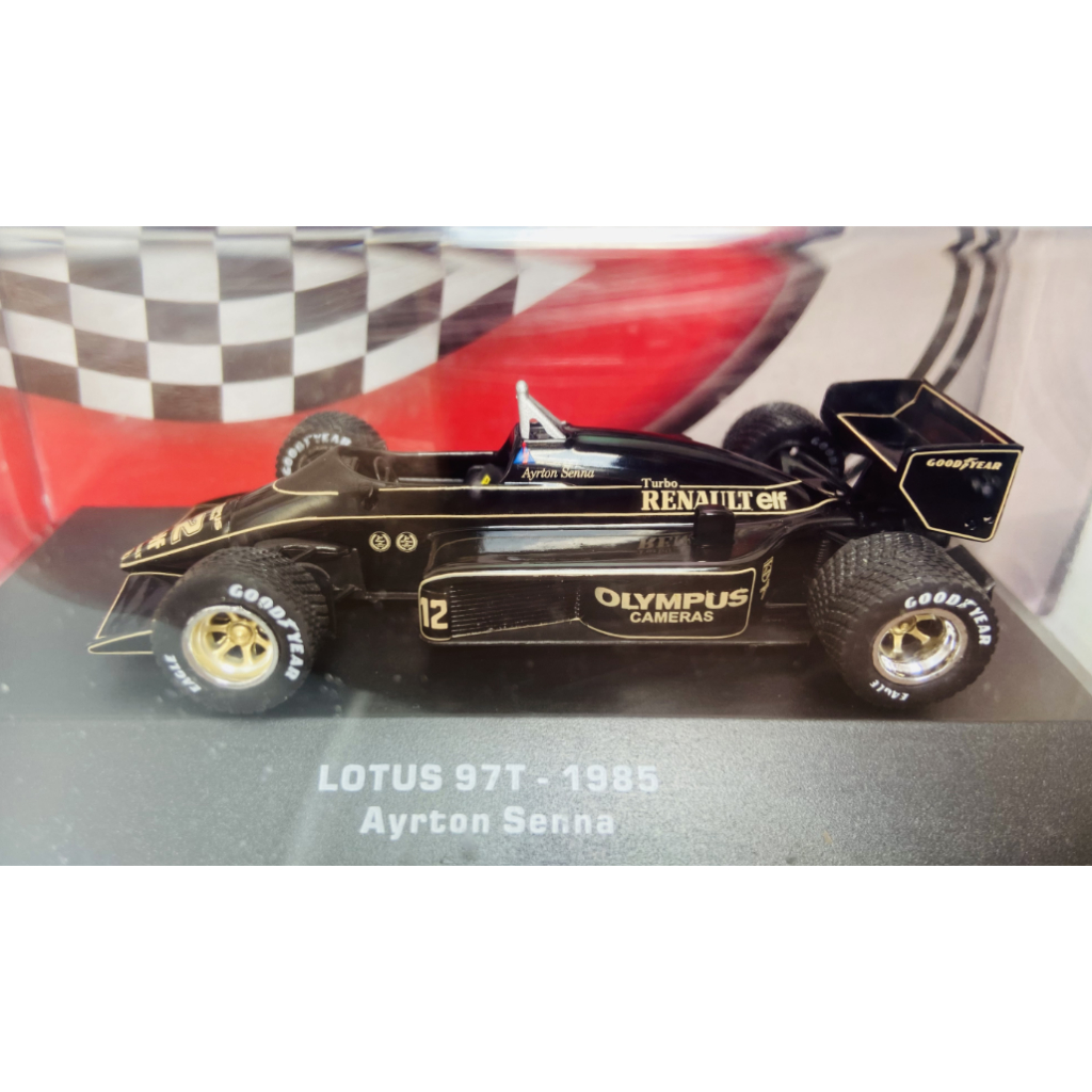 Miniatura Lotus 97T Luppa - Ayrton Senna 1985 - Lendas - F1 - Fórmula 1 - 1:43