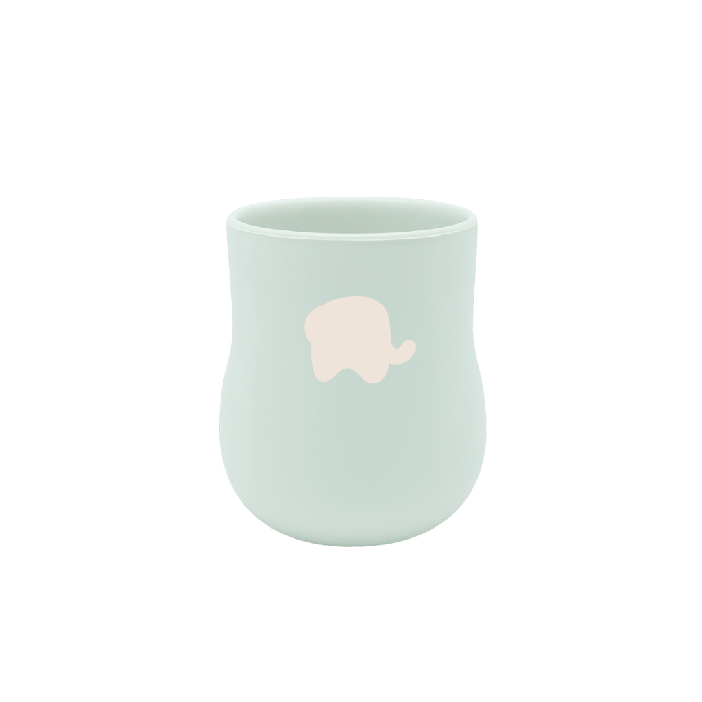 COPO ANATÔMICO EM SILICONE 120ML ELEFANTE OLLIE VERDE MENTA