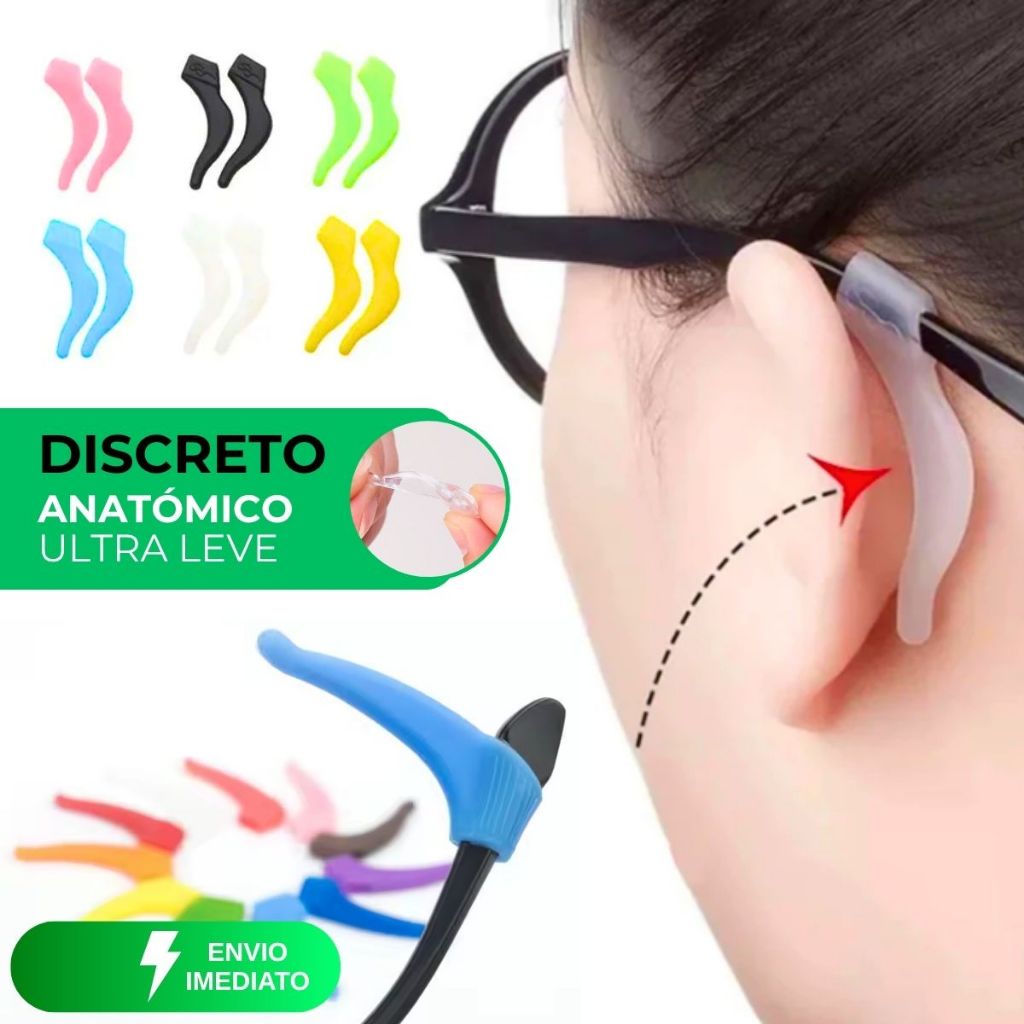Kit Suporte Trava Armação de Óculos Antiderrapante em Silicone em Oferta na Shopee