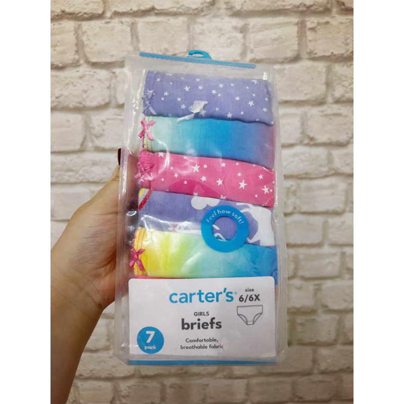 Kit calcinhas Carters 6-6x ( veste 6-7 anos) importado