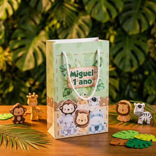ENVIO RÁPIDO Sacolinha Safari Baby Personalizada  Lembrancinha Festa Infantil Menino Safari em Oferta na Shopee