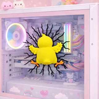 Decoracao Criativa para Parede Gabinete Gamer Geladeira Galinha Crashed Ima Divertido