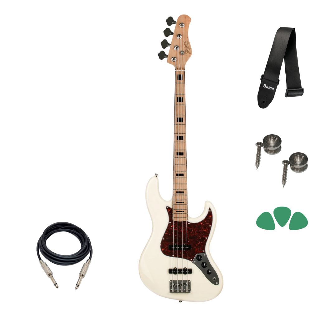 Baixo 4 Cordas Jazz Bass Tagima Tjb4 Olympic White Regulado
