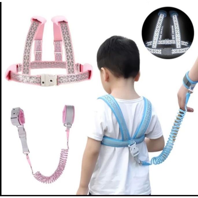 Trelas De Arnês Para Crianças LACYES , Faixa De Pulso Anti-Perda Macia Ajustável 2 Em 1 , Confortável