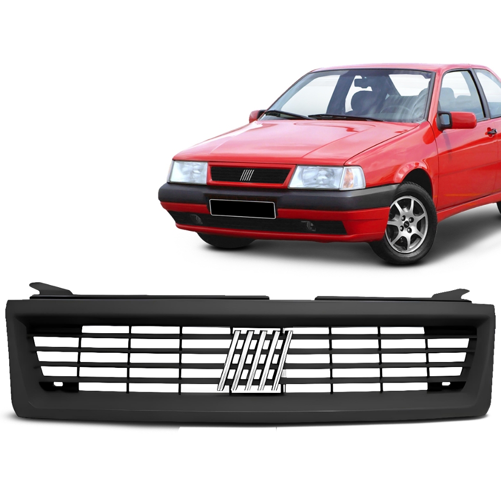 Grade Radiador Tempra 1996 1997 Cinza Primer Com Emblema Cromado