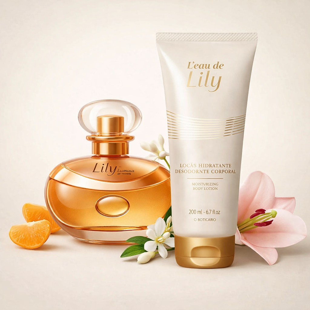 Kit 01 Ate 2 Perfumes Liiilily Hidratante Corporal Premium Feminino Desejo e Atração na Essencia