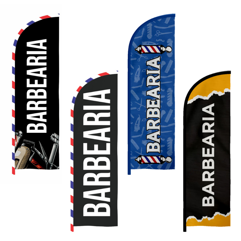 Wind Banner Barbearia 2 Metros Dupla Face Apenas Tecido em Oferta na Shopee