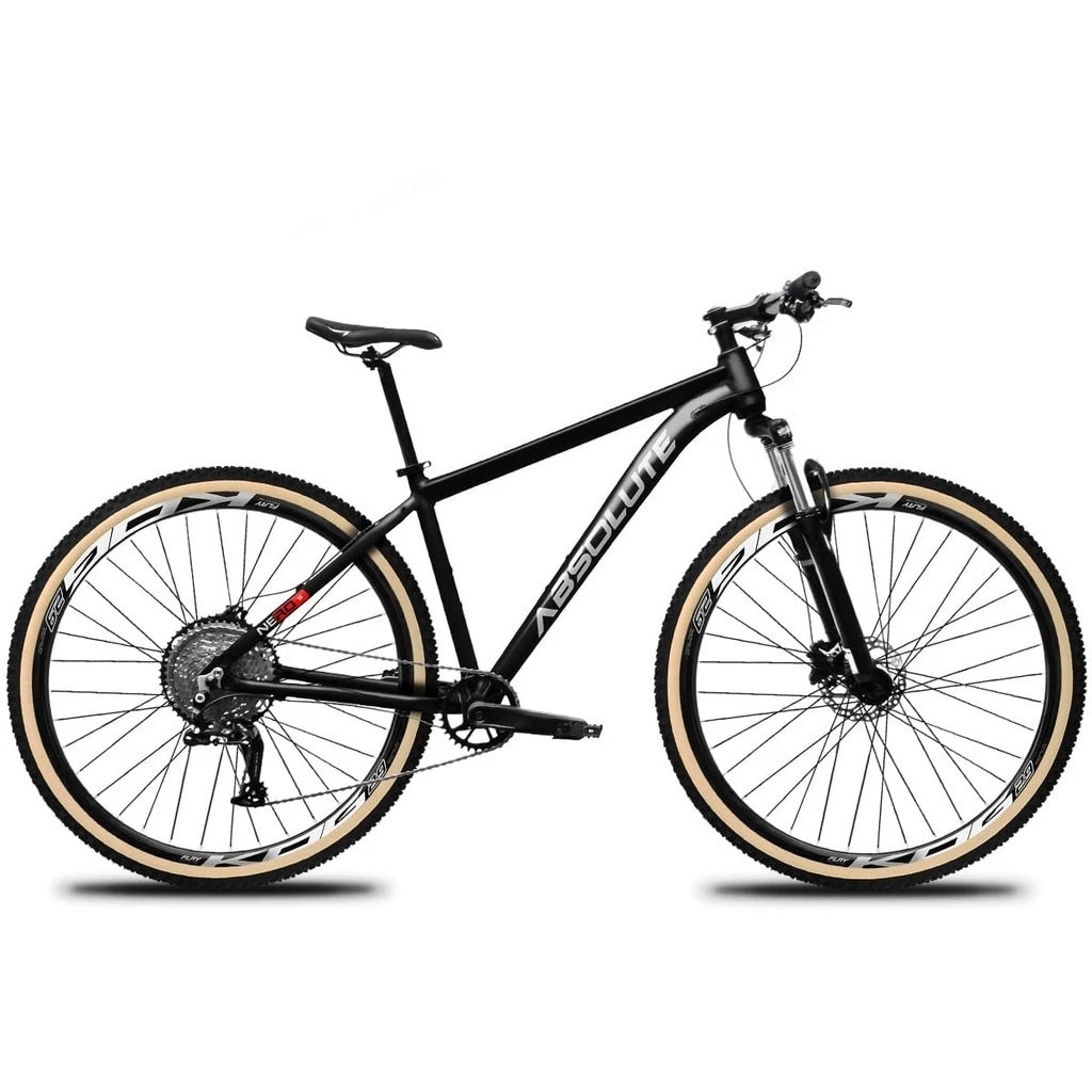 Bicicleta Aro 29 Absolute Nero 5 12v Garfo Trava no Guidão K7 Freios a Disco Hidráulico Pneu com Faixa