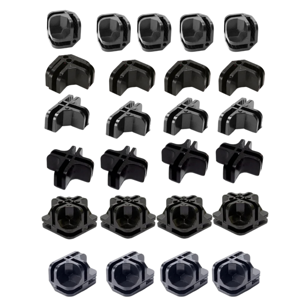 Conector, Conectivo de tela aramada, Conectivo de vidro, para 4mm - 50 peças