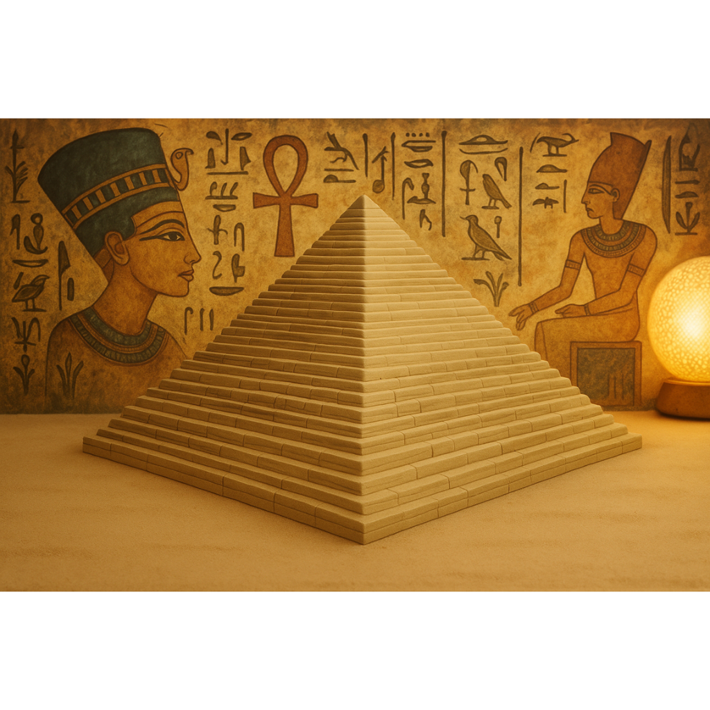 Pirâmide De Quéops Escultura 10cm Pirâmide De Gizé - Egito - Linha luxo personalizada - BGG0188