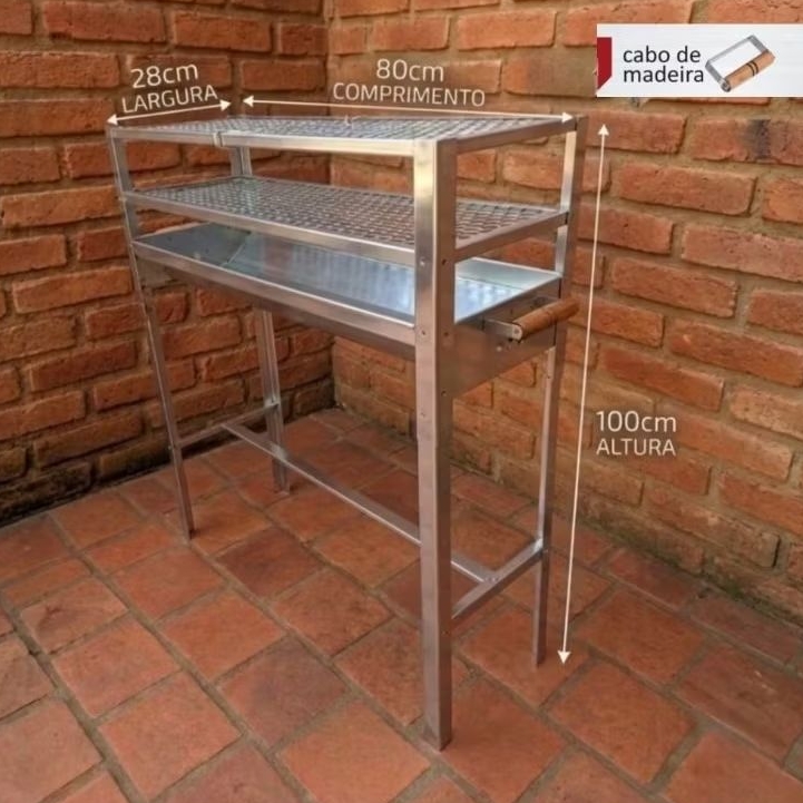 Churrasqueira para Trabalhar com Espetinho Profissional Grande