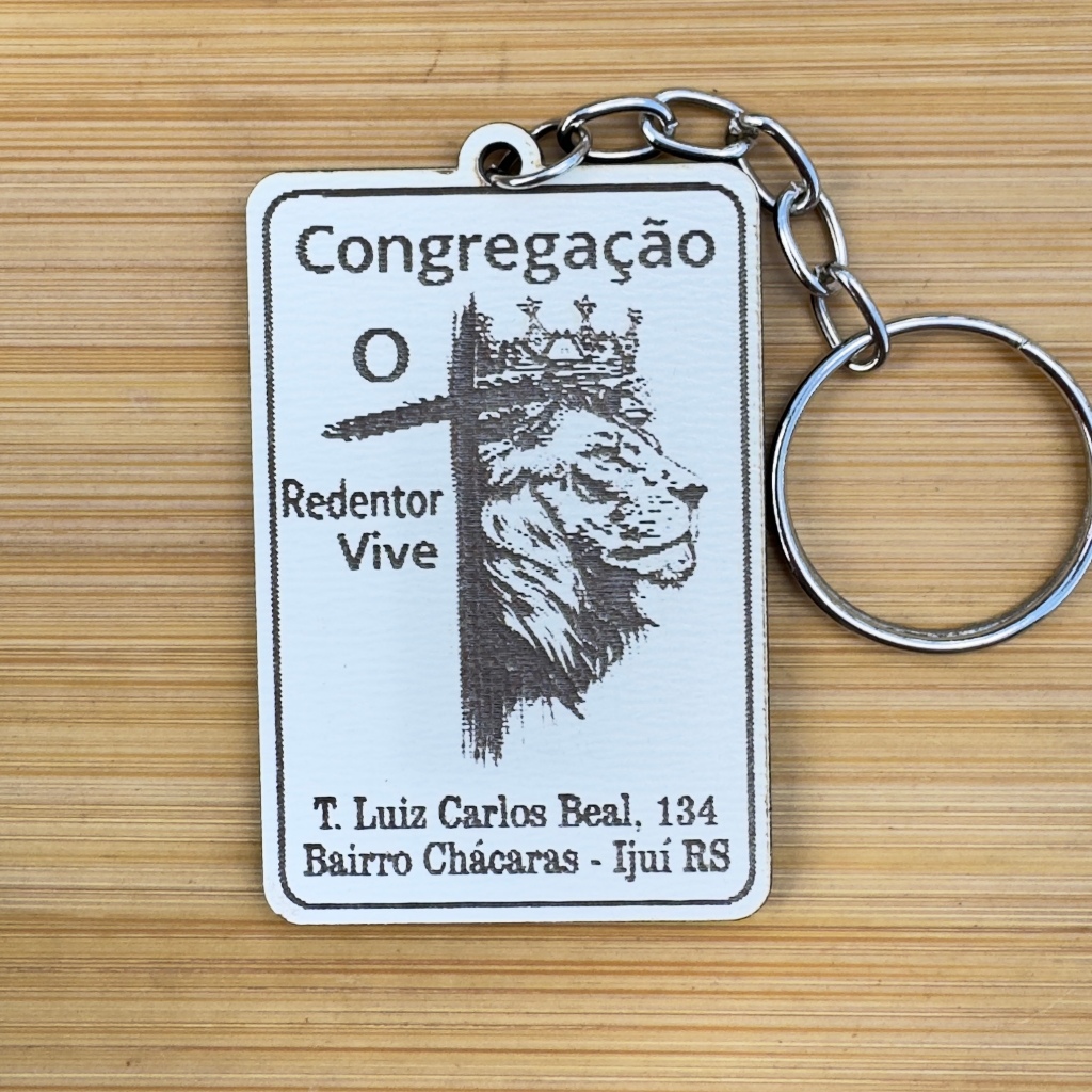 Kit Chaveiros Igreja Personalizado Nome Congregação MDF Lembrança Evento Personalizado MDF