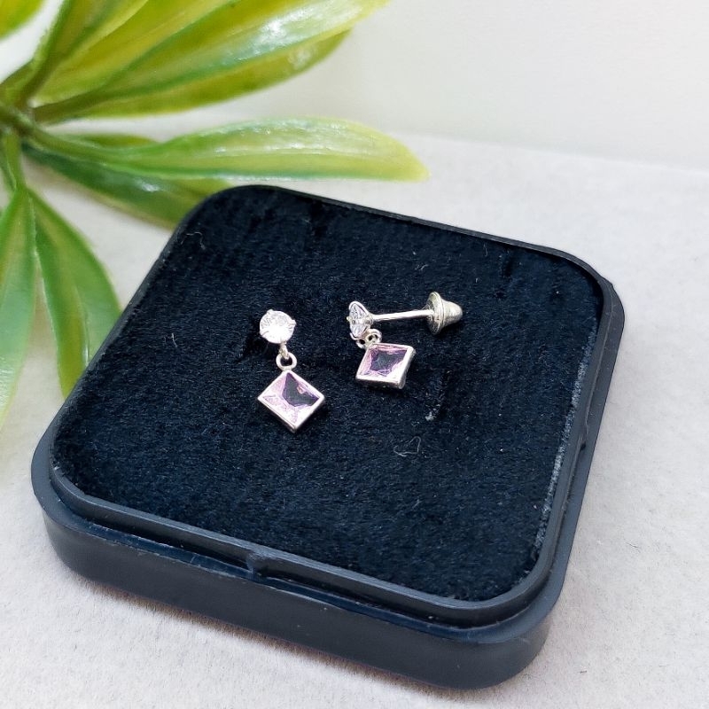 Brinco Prata 925 Antialérgico Infantil Tarraxa Baby Legítima Coração Ponto Luz Segurança