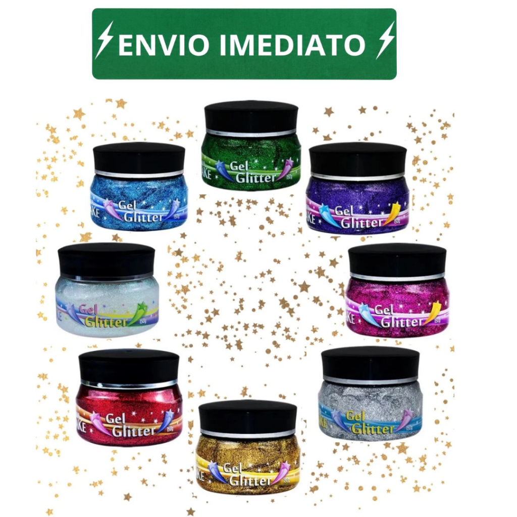 Gel Glitter Para Corpo e Cabelo 150g Colormake - ENVIO IMEDIATO FESTA CARNAVAL BRILHO