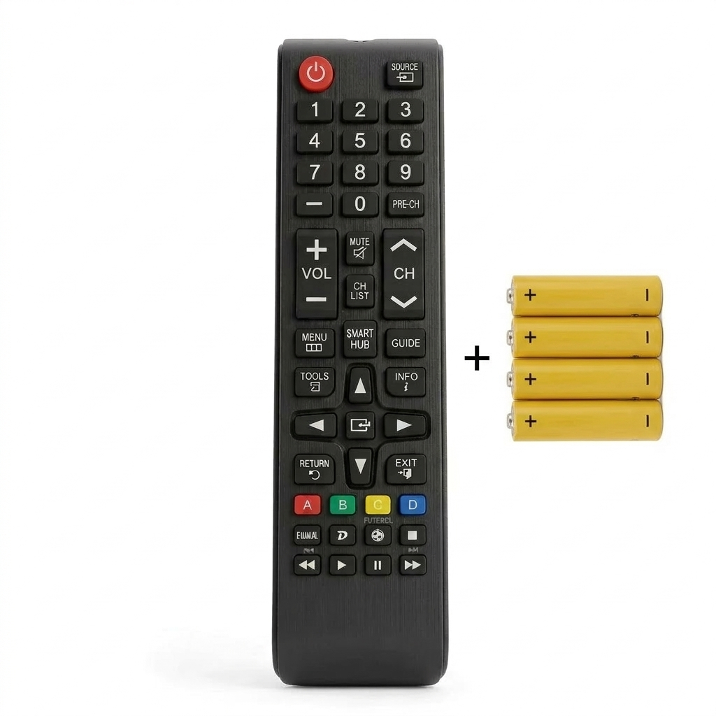 Lelong Controle Remoto para TVs Samsung Smart Hub LED LCD 4K LE-7028 + 4 Pilhas inclusas