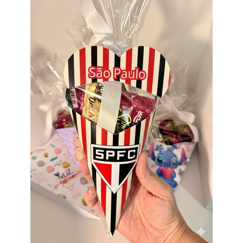 Cone Personalizado São Paulo | Lembrancinha Futebol + Torcida Independente | Para Doces