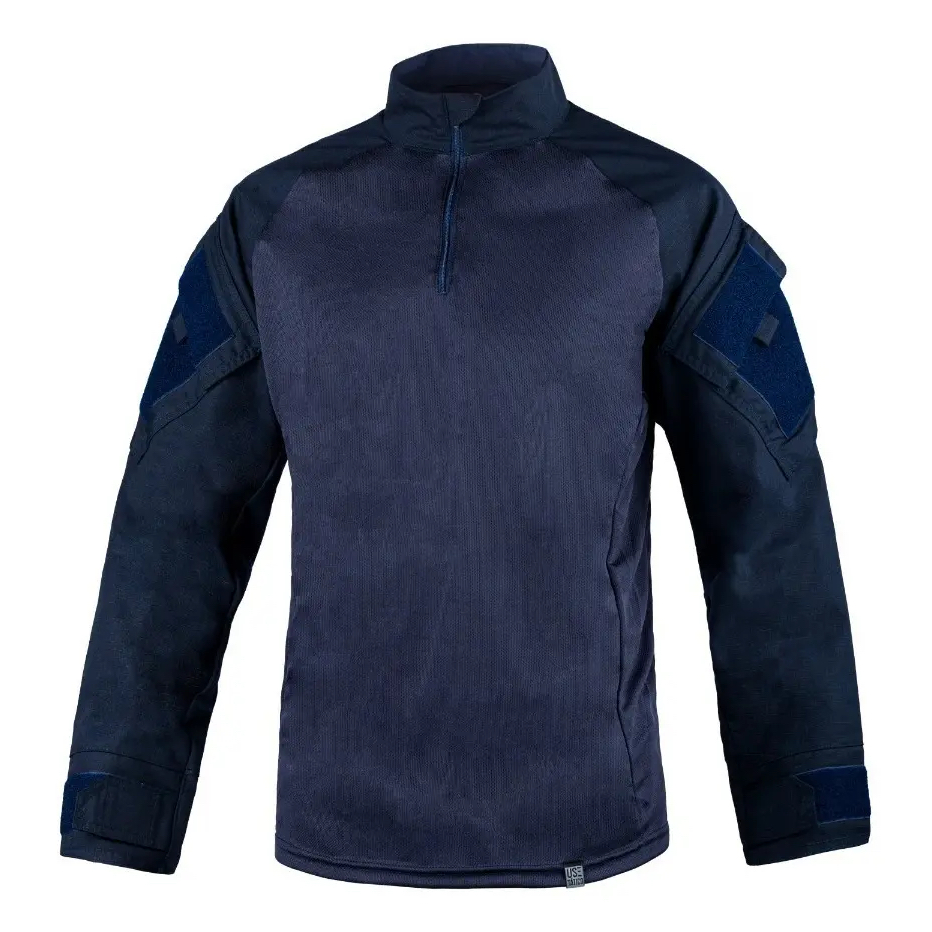 Camisa Combat Shirt Tática Militar Padrão GCM Azul Noturno UV50+