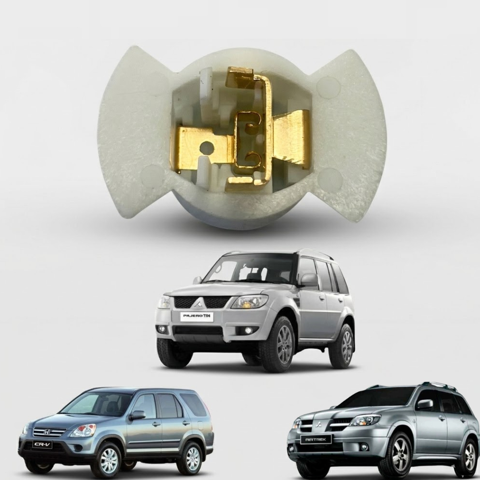 Par Soquete Adapidador Plug Pajero Tr4  e Lâmpada Farol H1  Mitsubishi Airtrek 2004-2008 TR4 10 -15