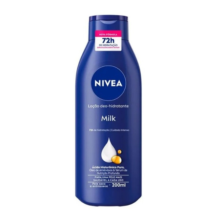 Loção Deo-Hidratante Nivea Milk Pele Seca e Extrasseca 200ml