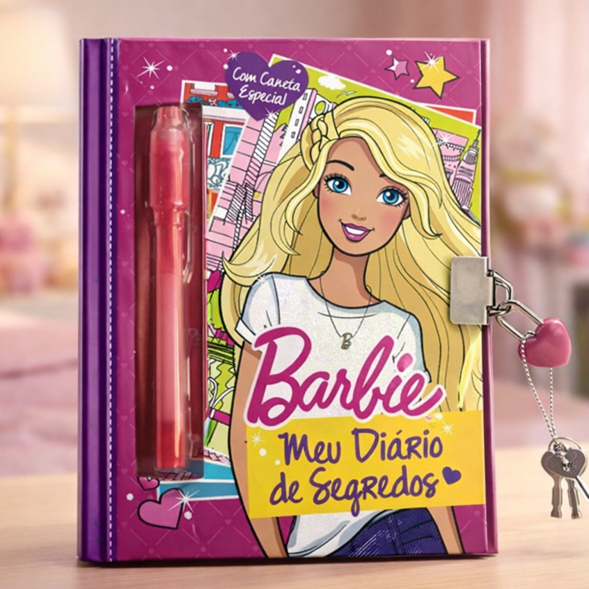 Barbie Meu Diário Secreto Com Caneta Especial Infantil
