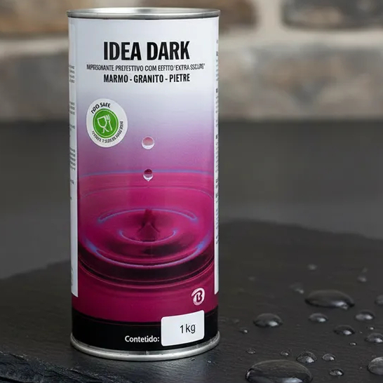 Protege e Ativa a Cor e Impermeabiliza Mármores Escuro Pedras Em Geral Idea Dark 1kg - BELLINZONI