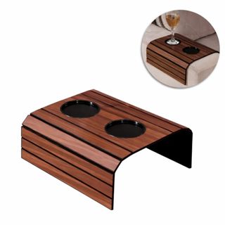 Esteira Flexível em MDF Com Suporte Para Braço Sofá Com 2 Porta Copos Design Moderno em Oferta na Shopee